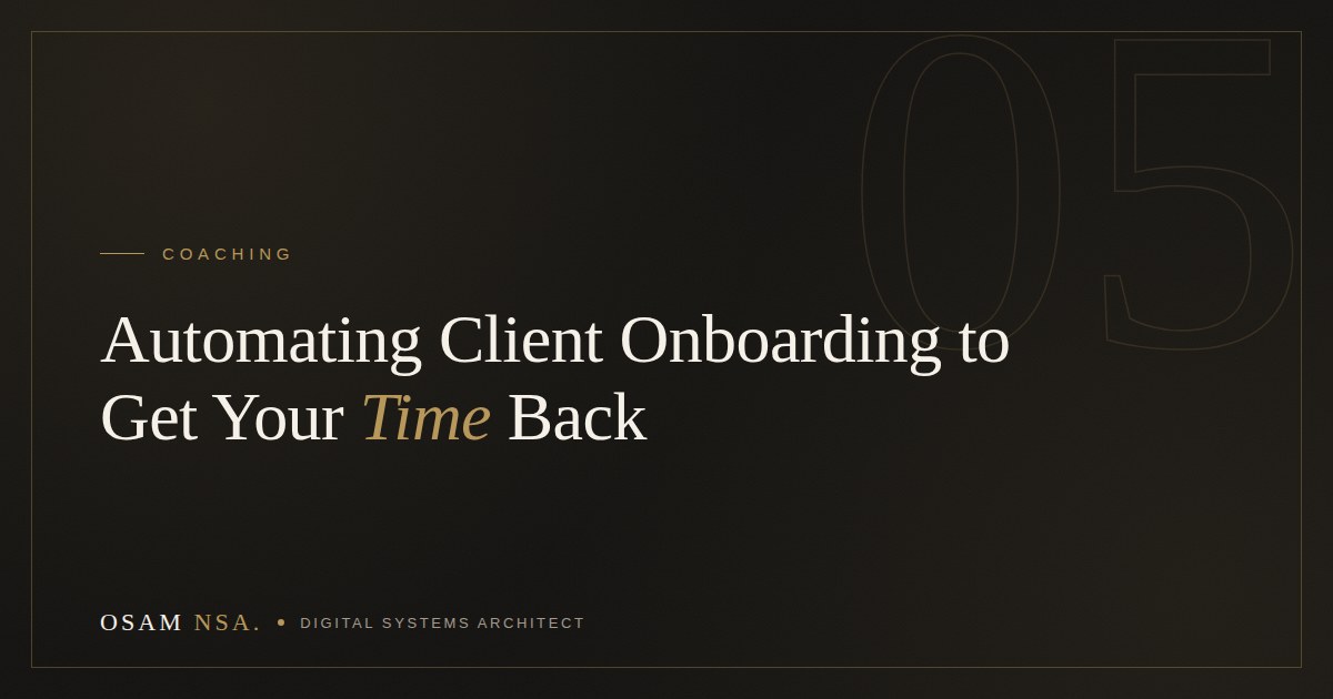 Automating Client Onboarding to Get Your Time Back