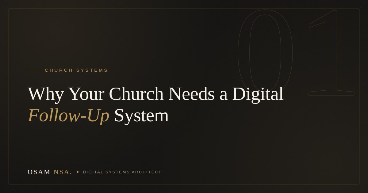 Why Your Church Needs a Digital Follow-Up System (Not Just an Attendance Register)